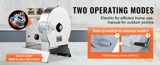 SucceBuy Electric Vegetable Slicer 0-12mm Thickness Adjustable Commercial Slicer Machine Stainless Steel Food Cutter Machine