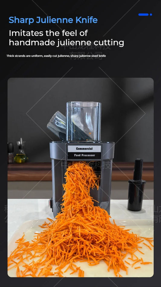 220V Vegetable Chopper Multifunctional Electric Cutting Machine Carrot Potato Cutter Slice Shred Diced Food Processor